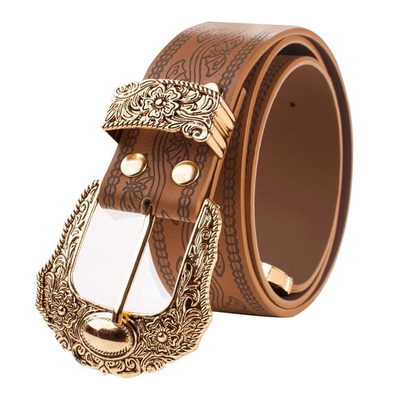 Brown Belt Women Renaissance Vintage Leather Waist Belts With Buckle Dark🐭 - Picture 2 of 8